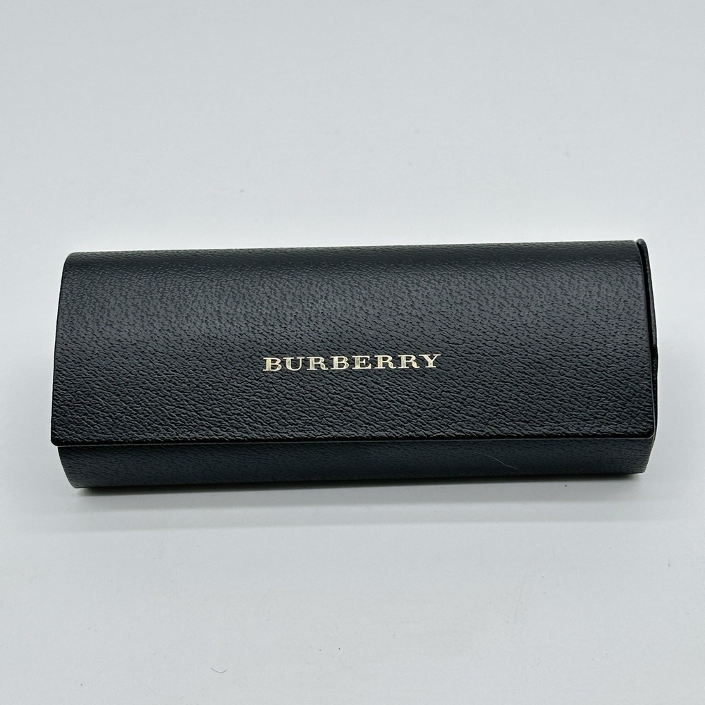 Burberry Black Hard Eyeglass‎ Sunglasses Case Pebbled Faux Leather Designer Luxe